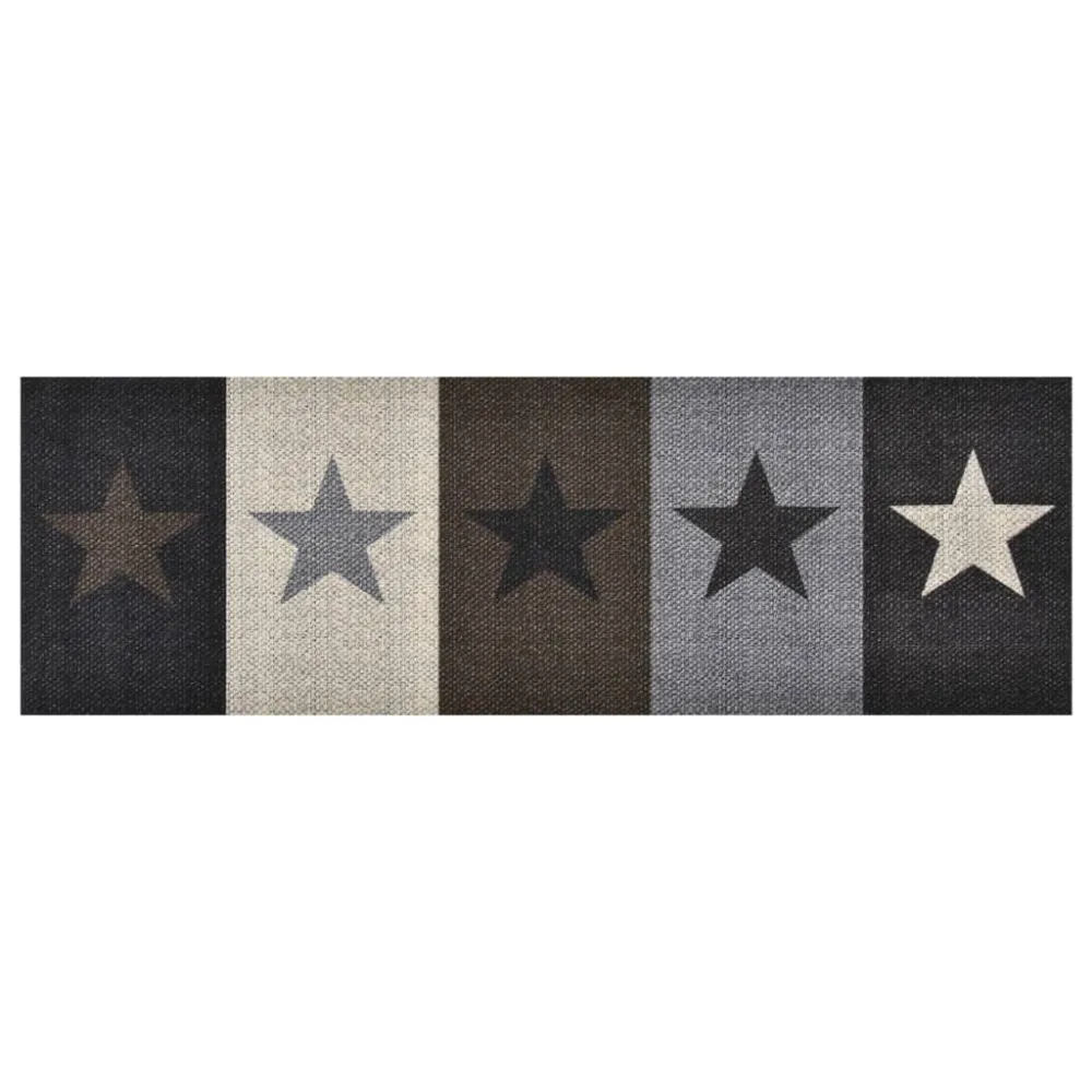 Premium Antiderrapante Tapete de cozinha lavável com design estrelas 60x300 cm