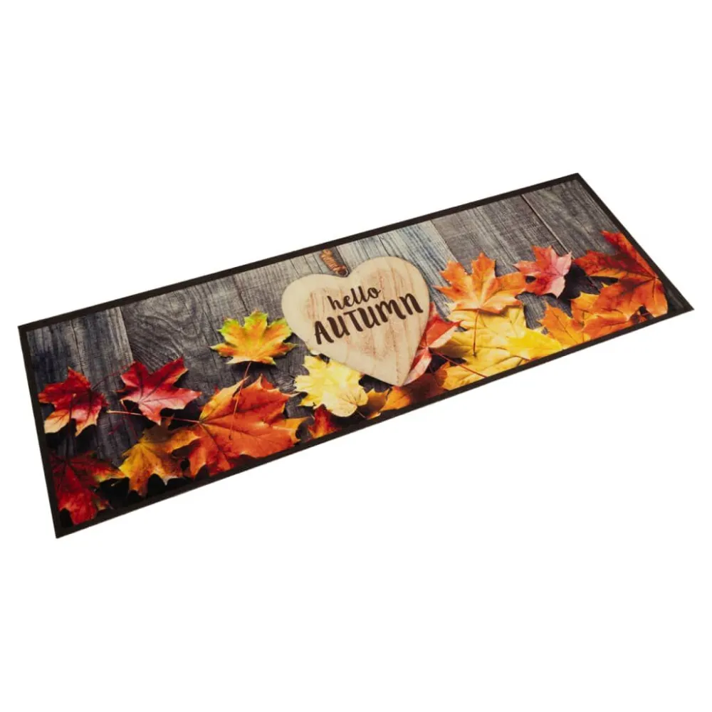 Tapete de Área Tapete de cozinha lavável 45x150 cm veludo básico autumn