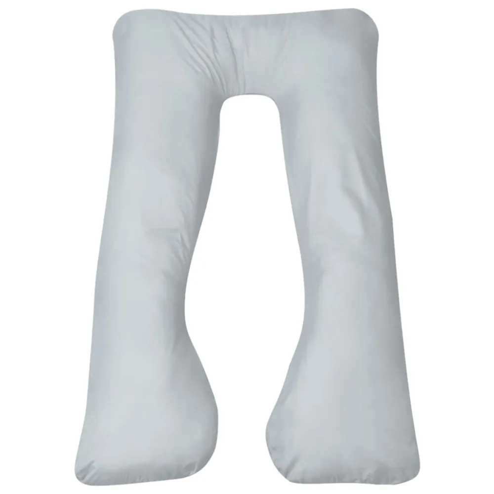 Almofada de gravidez 90 x 145 cm cinzento para Conforto Noturno