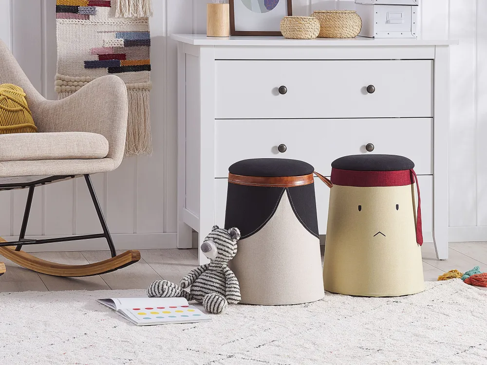Kids Pouffe Storage Tom neutro APACHE