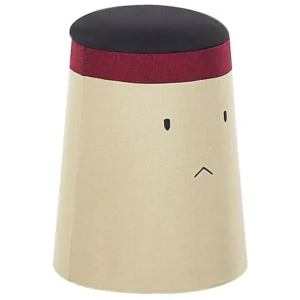 Madeira Maciç Premium Kids Pouffe Storage Bege claro SAMURAI