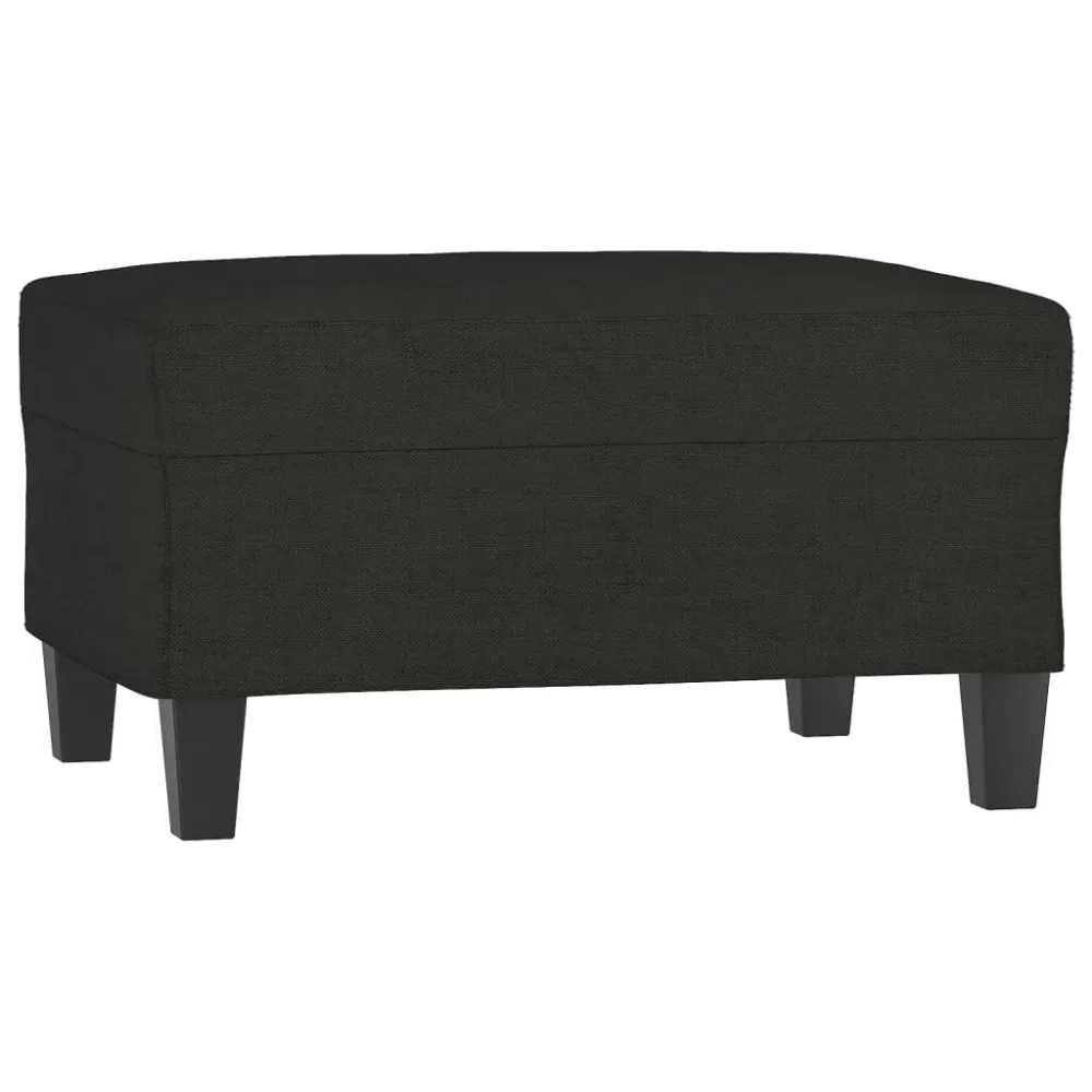 Apoio de pés 70x55x41 cm tecido preto com Prateleiras Ajustáveis