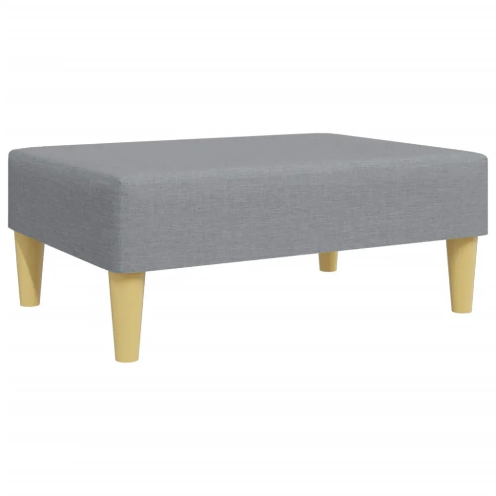 Apoio de pés 77x55x31 cm tecido cinzento-claro com 5 Anos de Garantia