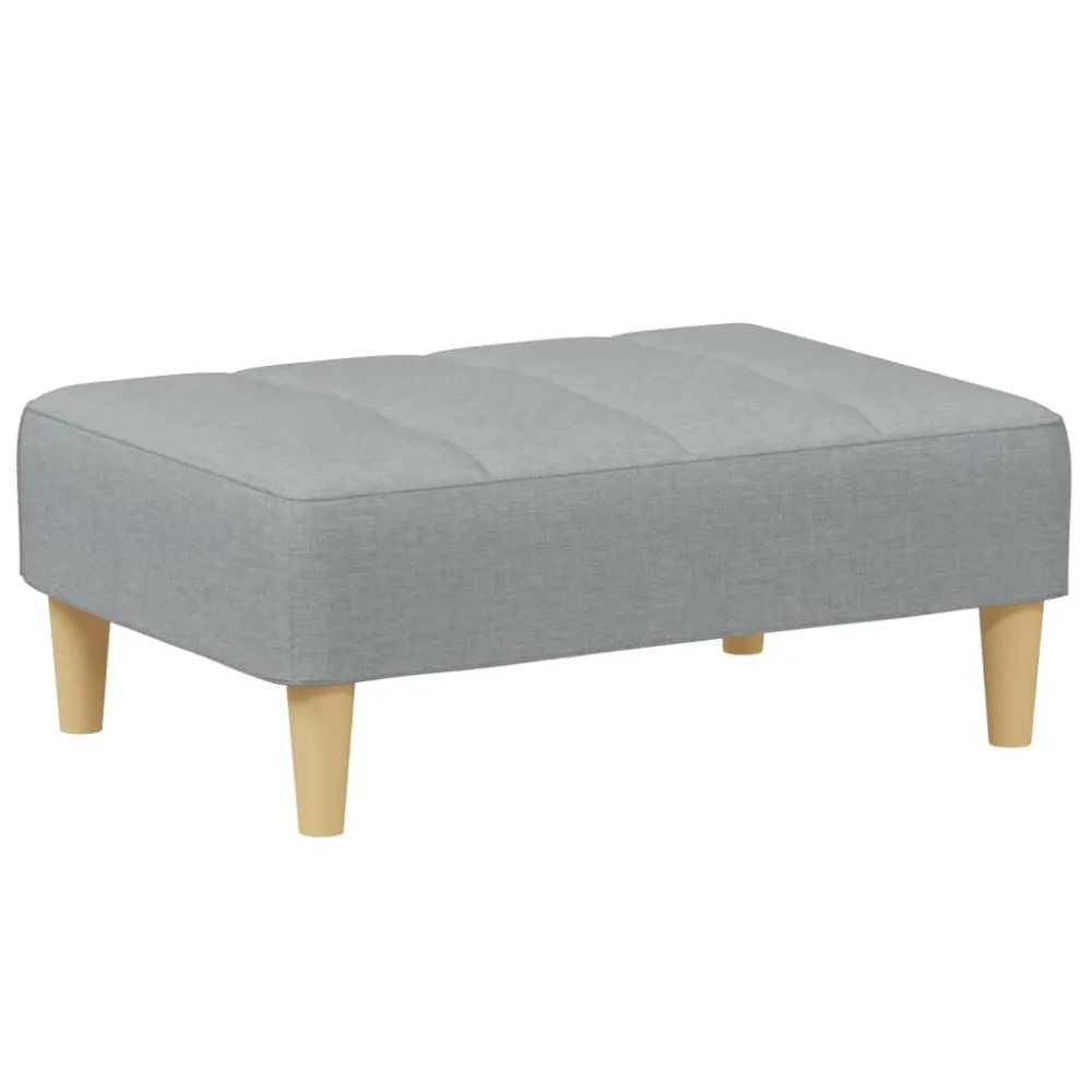 Apoio de pés 77x55x31 cm tecido cinzento-claro com 5 Anos de Garantia