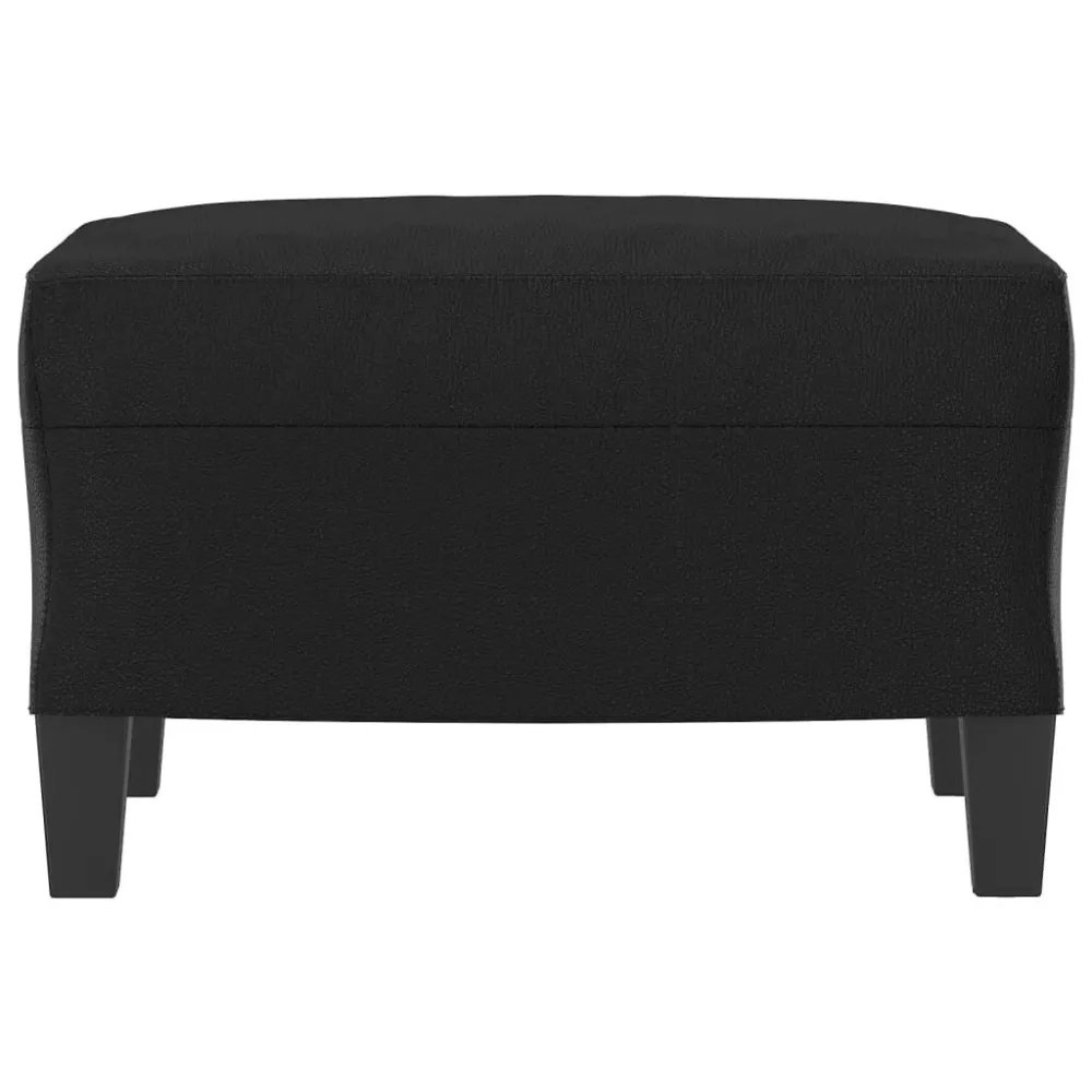 Design Exclusivo Apoio de pés 60x50x41 cm couro artificial preto