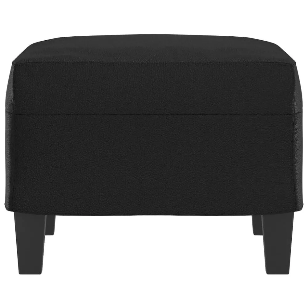 Design Exclusivo Apoio de pés 60x50x41 cm couro artificial preto