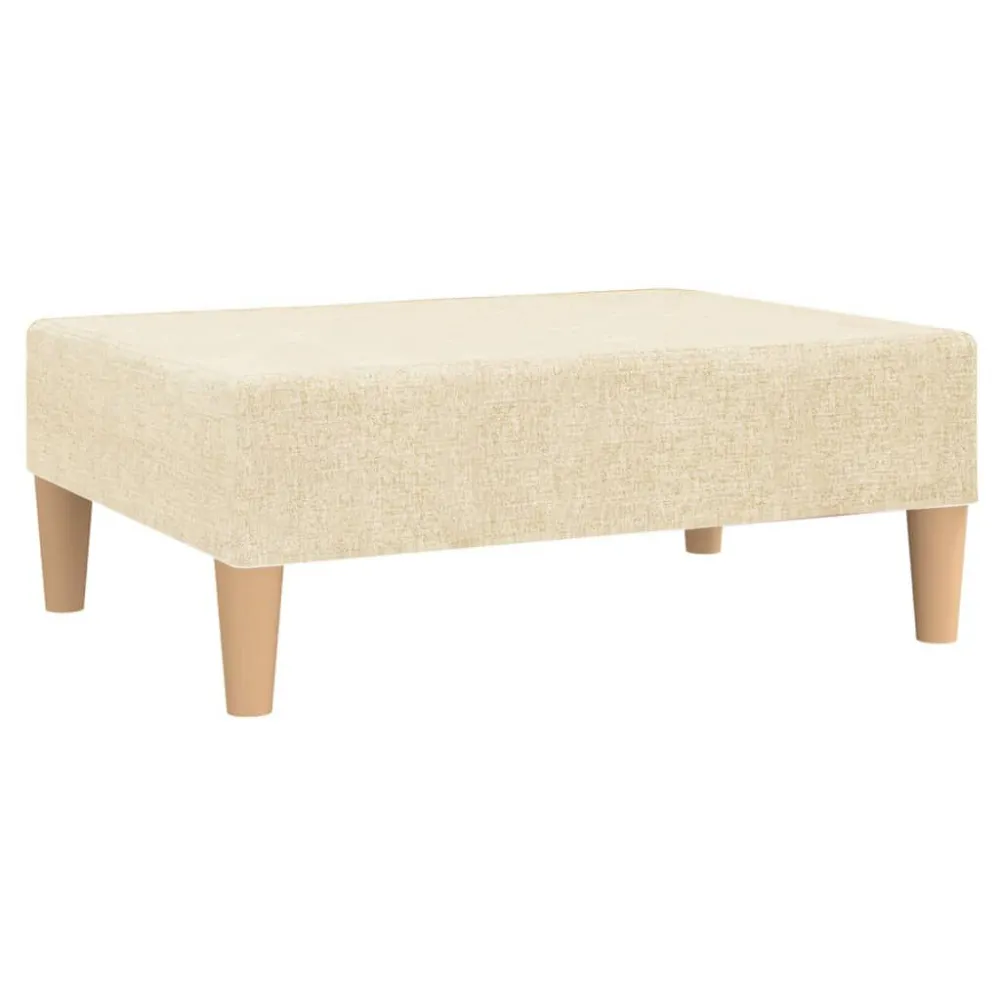 Móvel Multifuncional Apoio de pés tecido 78x56x32 cor creme