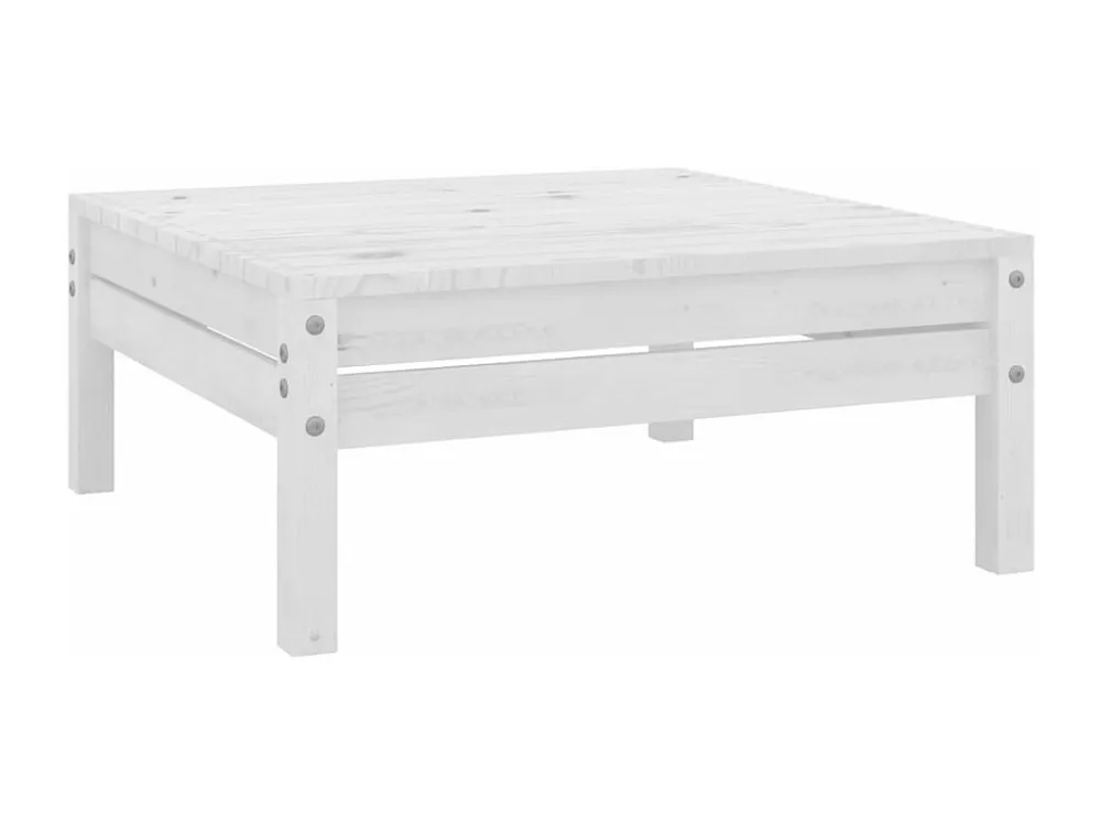 Apoio de pés para jardim madeira de pinho maciç branco Clicnbuy