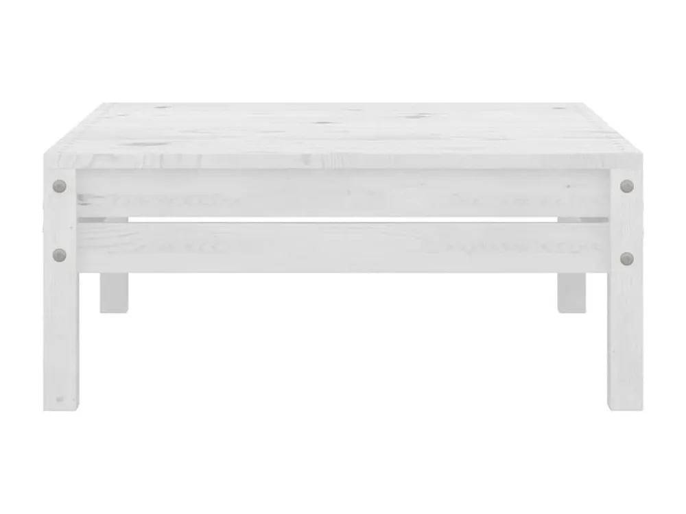 Apoio de pés para jardim madeira de pinho maciç branco Clicnbuy