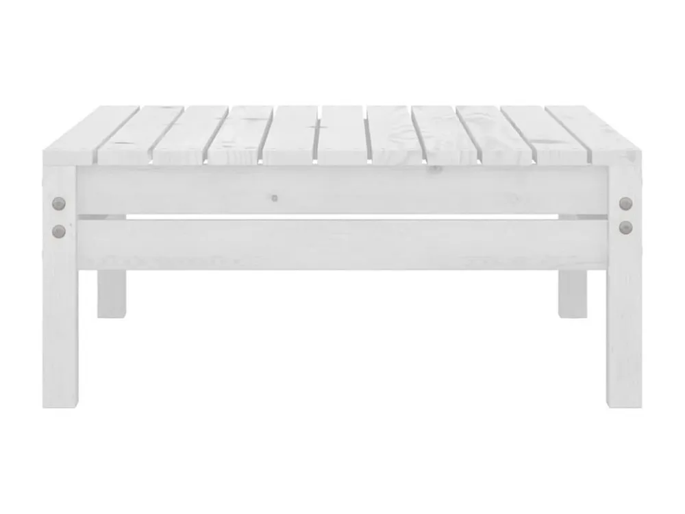 Apoio de pés para jardim madeira de pinho maciç branco Clicnbuy