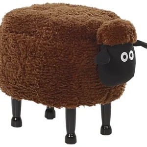 Armazenamento para Board Games Fabric Storage Animal Stool Castanho SHEEP