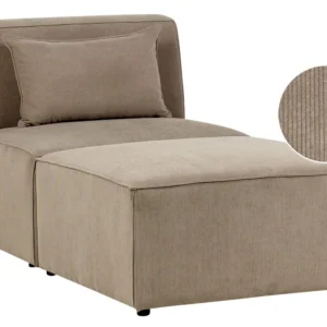 Jumbo Cord Chaise Lounge Taupe LEMVIG