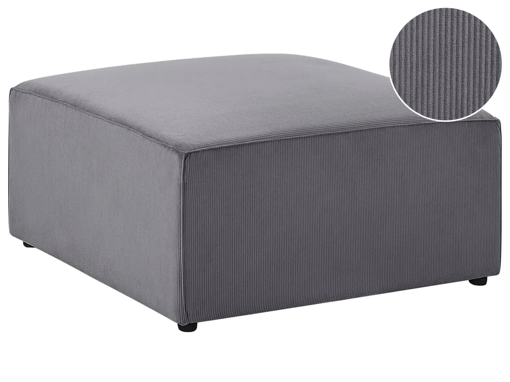 Jumbo Cord Ottoman Grey LEMVIG
