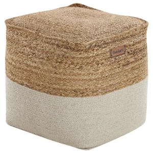 Mesa de Poker Pufe creme nítido 44 x 44 cm KIRAMA