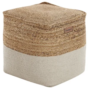 Mesa de Poker Pufe creme nítido 44 x 44 cm KIRAMA