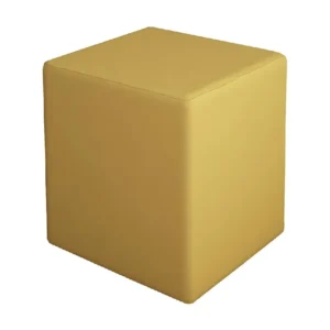 Pouf Milena, Amarelo, 34x34x37 cm, EPIKASA com Regulagem de Altura