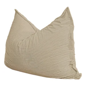 Pufe bombazina bege 180 x 140 cm | Ergonômico | Ajustável
