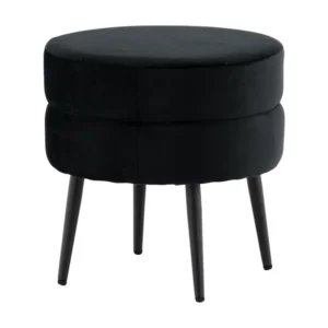 Puff POT P 1NOS 40x40x40 Preto em Preto e Vermelho