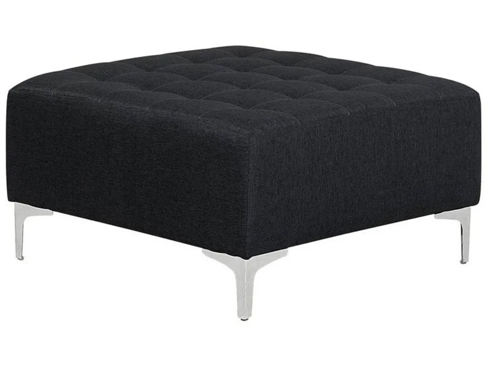 Repousa-pés em tecido cinzento grafite ABERDEEN - Design Modular e Ajustável