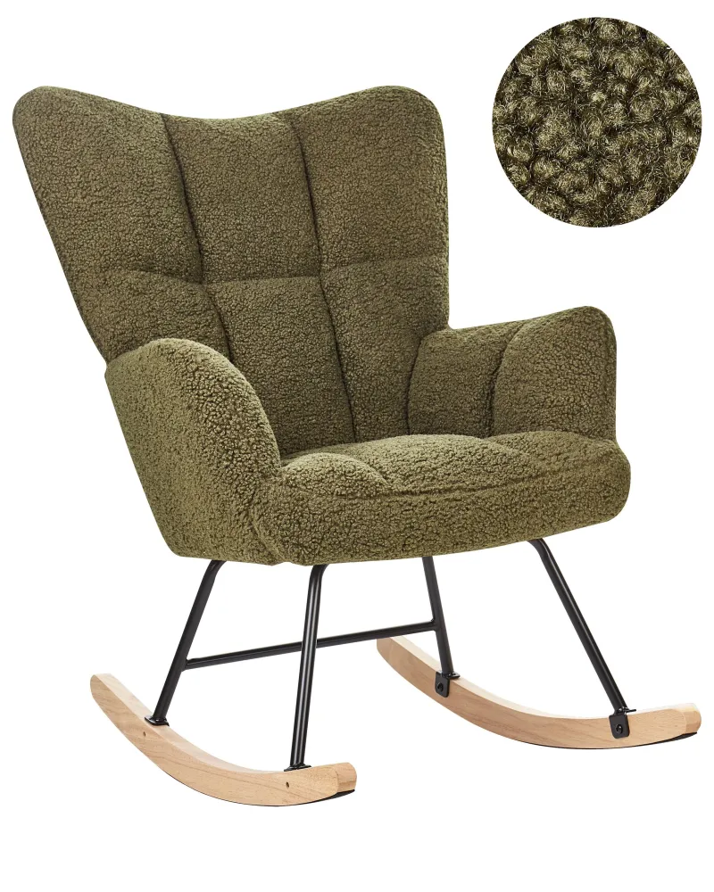 Rocking Chair OULU Boucle Dark Jade