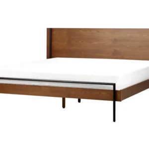 EU Super King Size Bed Dark Wood LIBERMONT