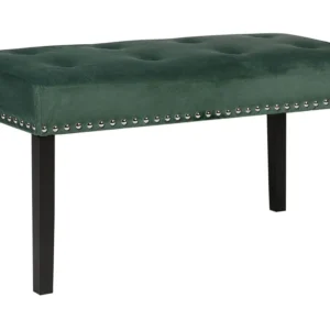 Velvet Bedroom Bench Green YORKTON