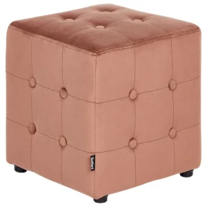 Velvet Pouffe Peach Chiclete WISCONSIN