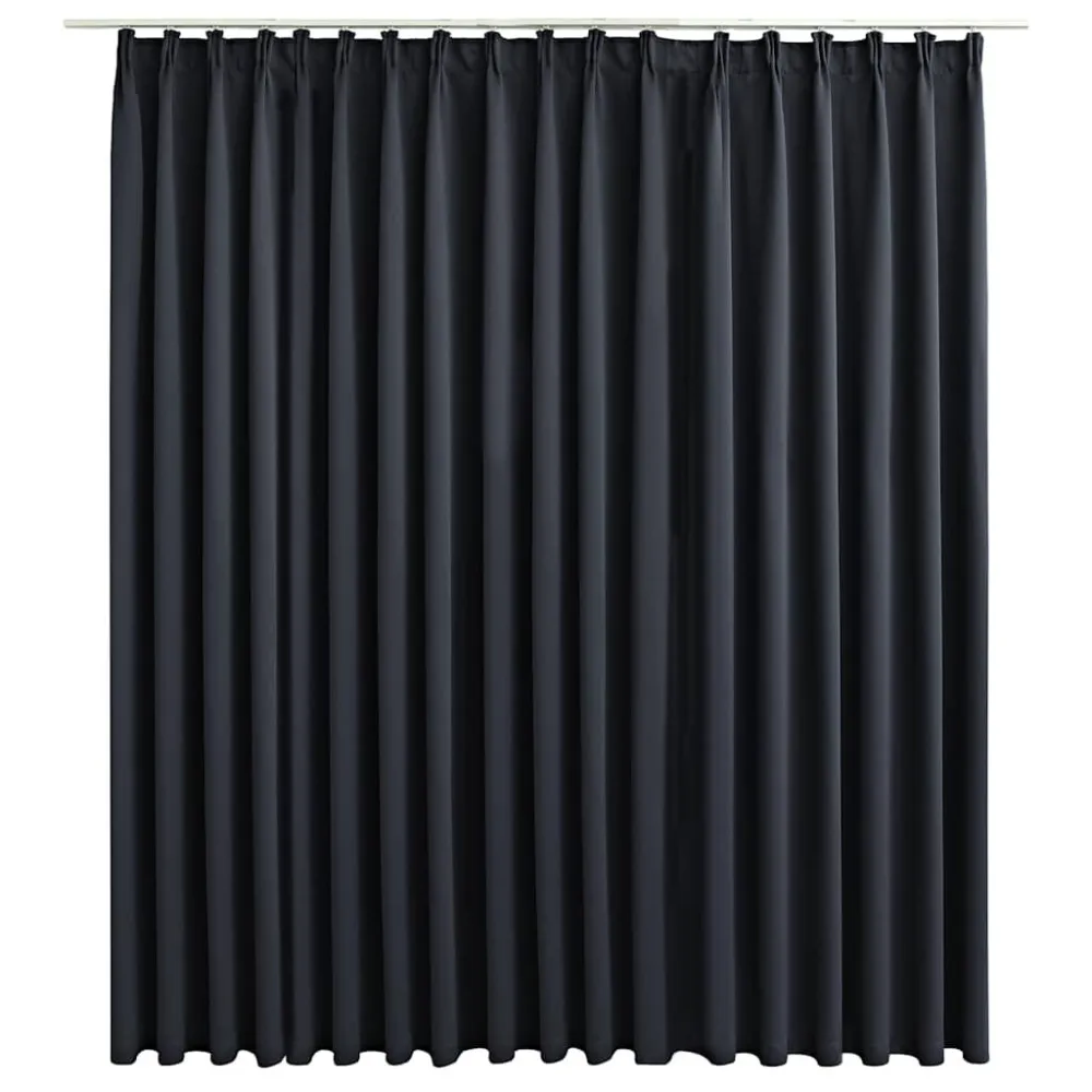 Cortina blackout com ganchos 290x245 cm preto Compatível com Trilho IKEA
