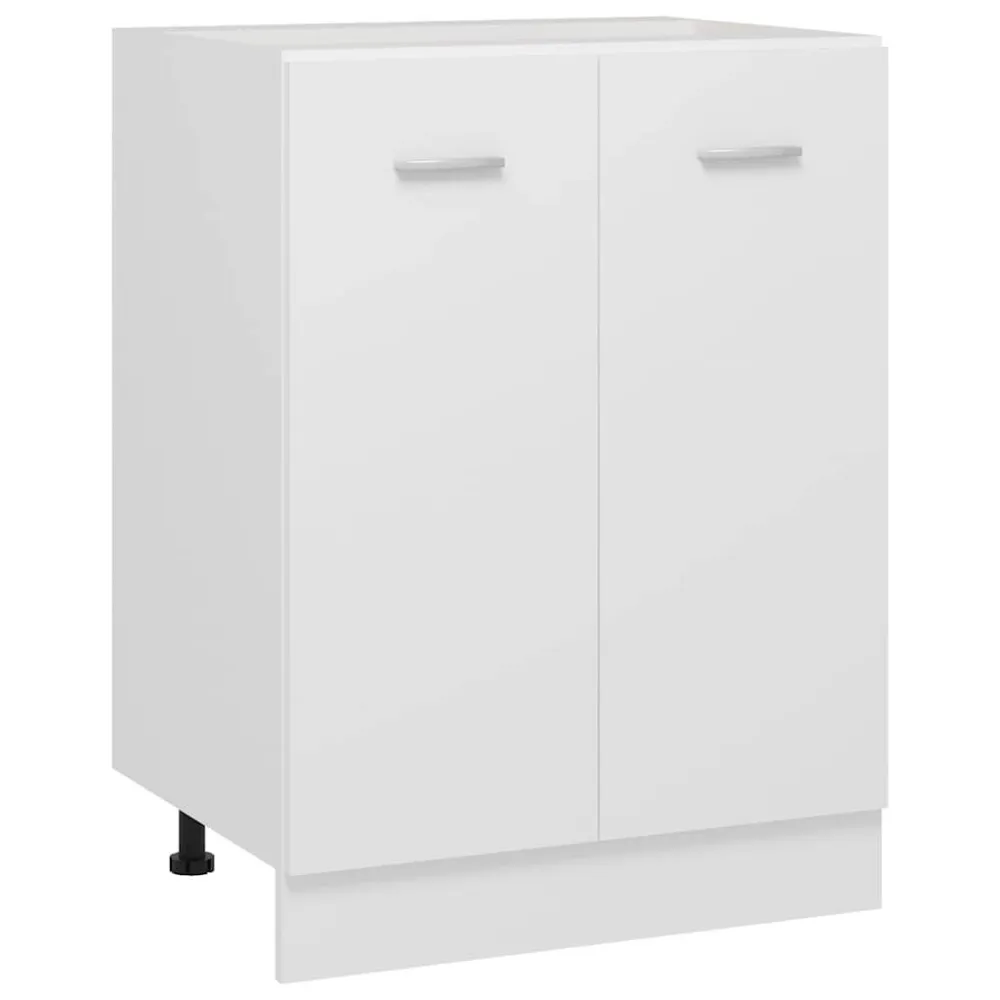 Armário inferior de canto 75,5x75,5x81,5cm contraplacado branco