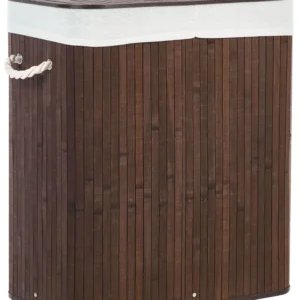 Bamboo Basket Lid Dark Wood KANDY