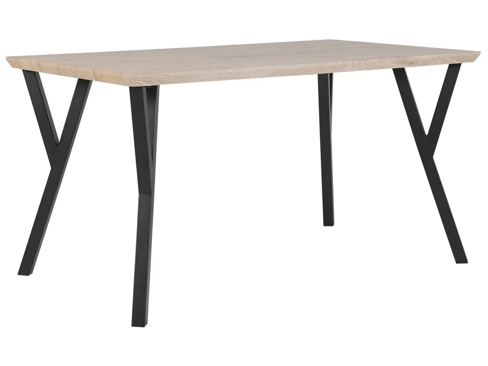 Dining Table 140 x 80 cm Light Wood Ébano BRAVO
