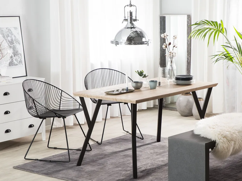 Dining Table 140 x 80 cm Light Wood Ébano BRAVO