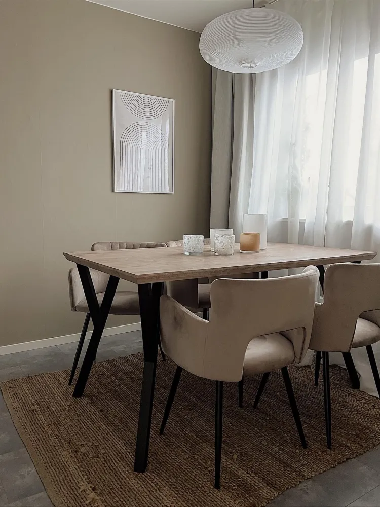 Dining Table 140 x 80 cm Light Wood Ébano BRAVO