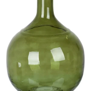 Flower Vase ACHAAR Handmade Em vidro Olive Green