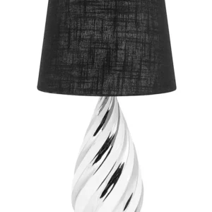 Candeeiro de mesa 65 cm preto e prateado VISELA | Envio Rápido