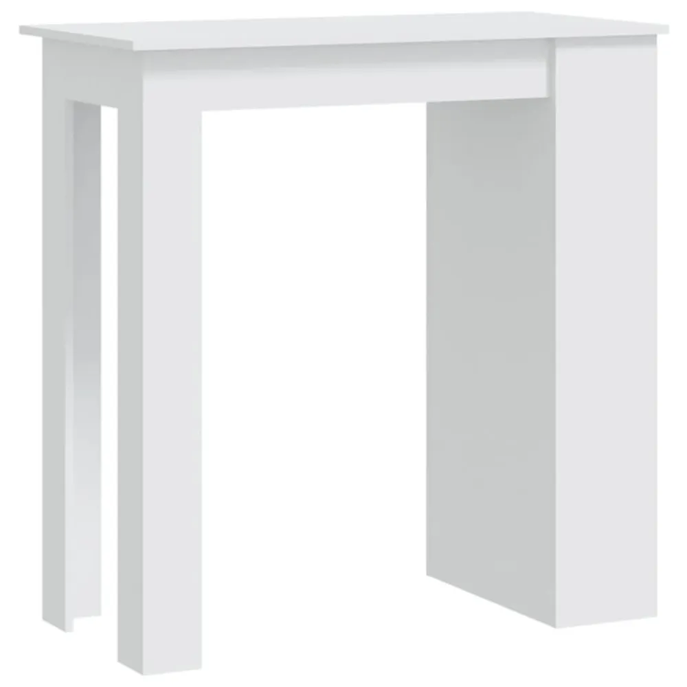Mesa de bar com prateleira 102x50x103,5 cm cinza cimento Feito à Mão
