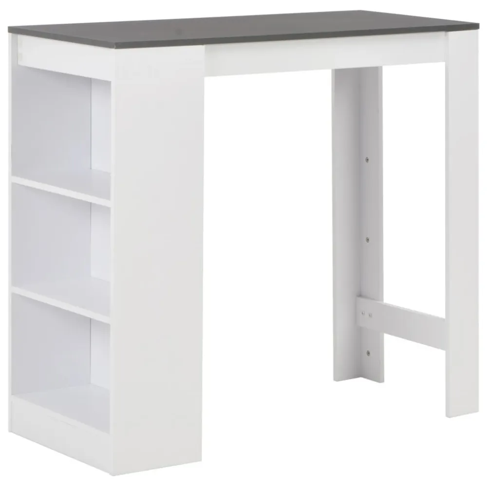 Relógio de Pêndulo Mesa de bar com prateleira branco 110x50x103 cm
