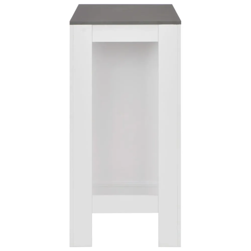 Relógio de Pêndulo Mesa de bar com prateleira branco 110x50x103 cm