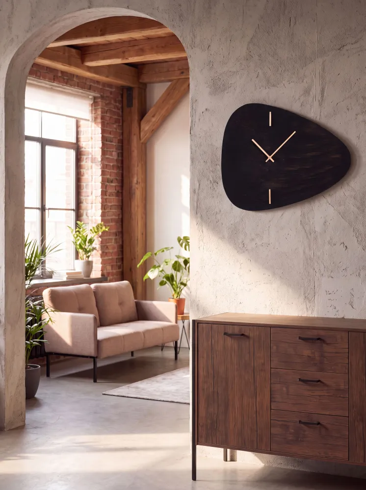 Wall Clock 56 x 47 cm Ébano LOKTAK
