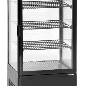 Mini vitrine refrigerada Bartscher 78 l, preta, 700277G