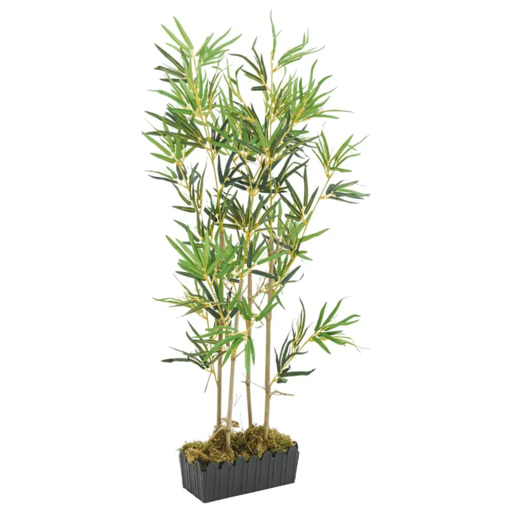 Árvore de bambu artificial 552 folhas 120 cm verde Material à Prova de Poeira