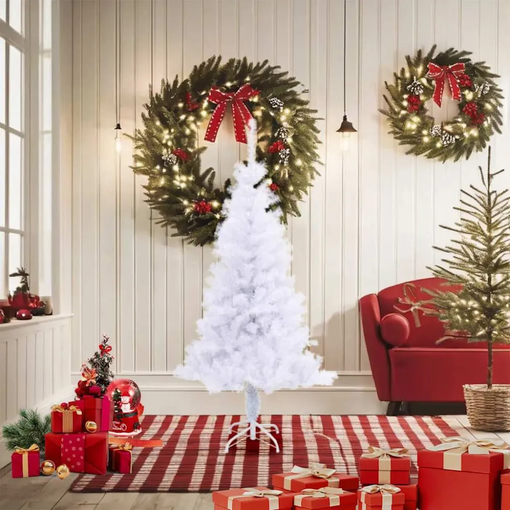 Árvore de Natal Artificial com suporte 150 cm 380 ramos Conjunto de 6 Unidades