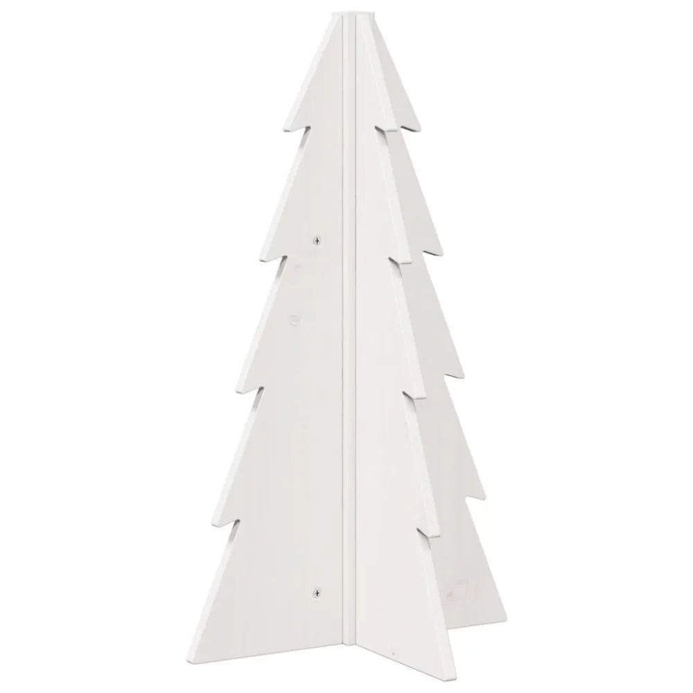 Árvore Natal decorativa 69,5 cm madeira de pinho maciç branco para Crianças