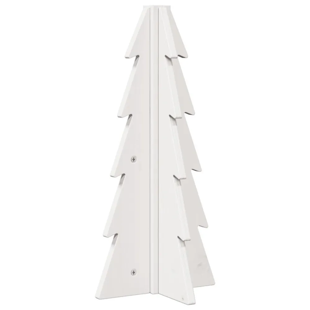 Árvore Premium Árvore de Natal decorativa 49 cm madeira de pinho maciç branco