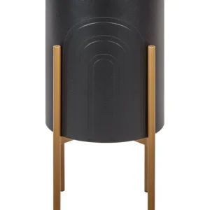 Vaso alto para plantas SEROTINA Metal Preto