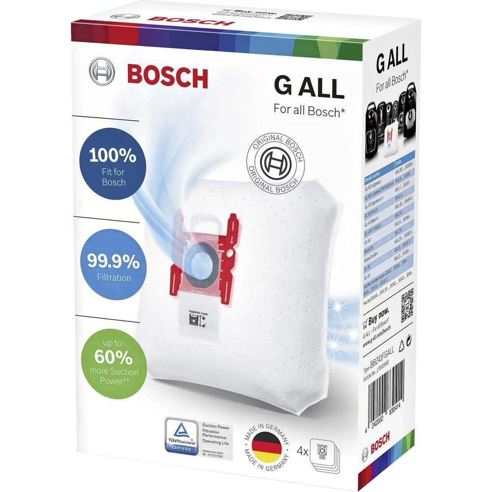Sacos Bosch PowerProtect Tipo G ALL | 4 Sacos 3-Pack - Sacos Descartáveis