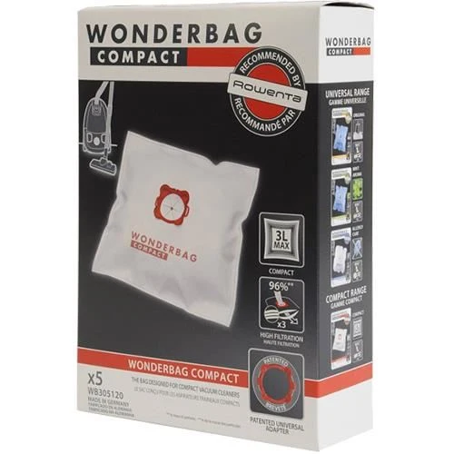 Sacos para Aspirador Rowenta Wonderbag Prático Wb305120 5Uni - Outlet - Grade