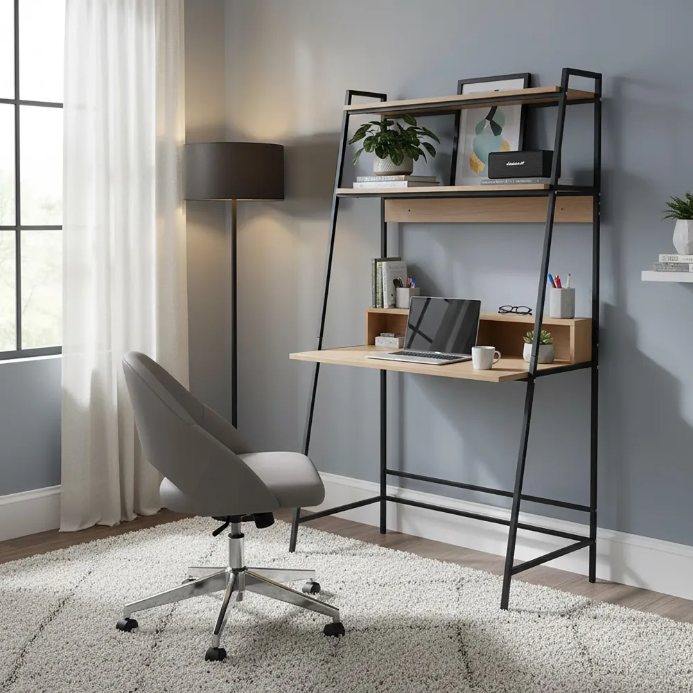Cadeira de Escritório Secretária com Estante