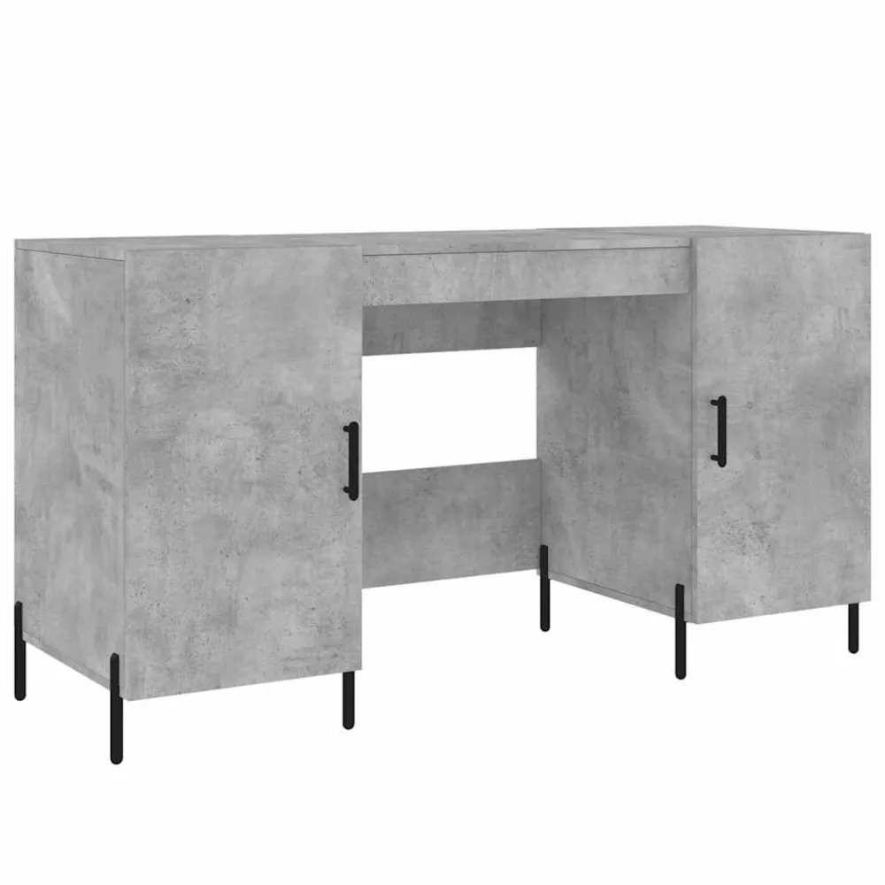 Ergonômico Premium Secretária 140x50x75 cm derivados de madeira cinza cimento