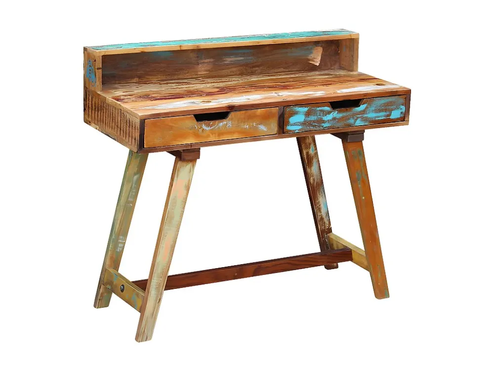 Ergonômico Premium Secretária em madeira reciclada maciç